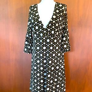 BCBGMAXAZRIA printed brown and black dress